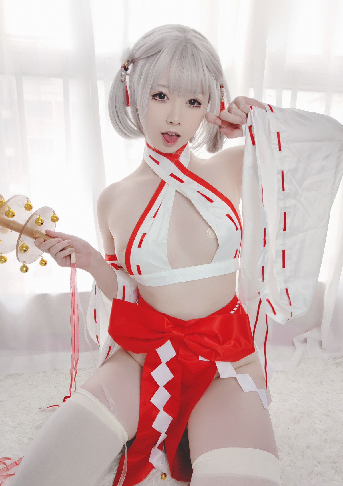 Cosplay Asagiriai愛ちゃん 巫女服自拍 12