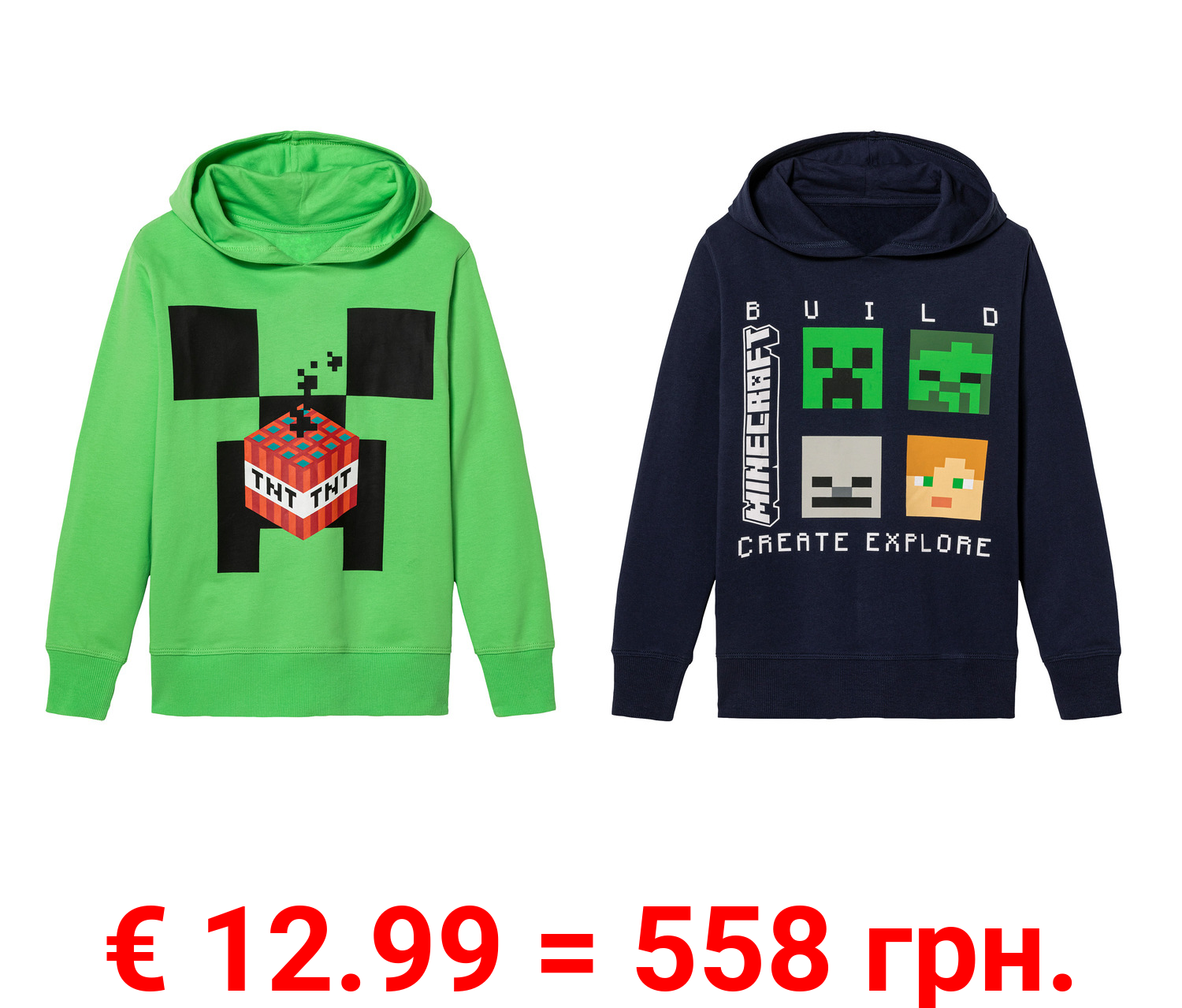 Minecraft Kinder Jungen Kapuzenpullover aus reiner Baumwolle