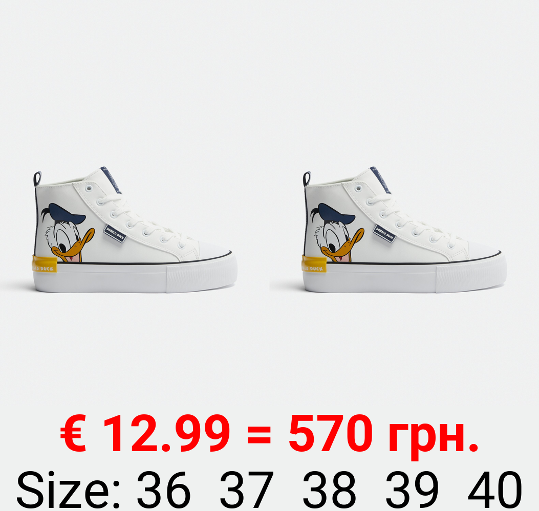 Donald ©DISNEY platform high-top sneakers with toecap detail