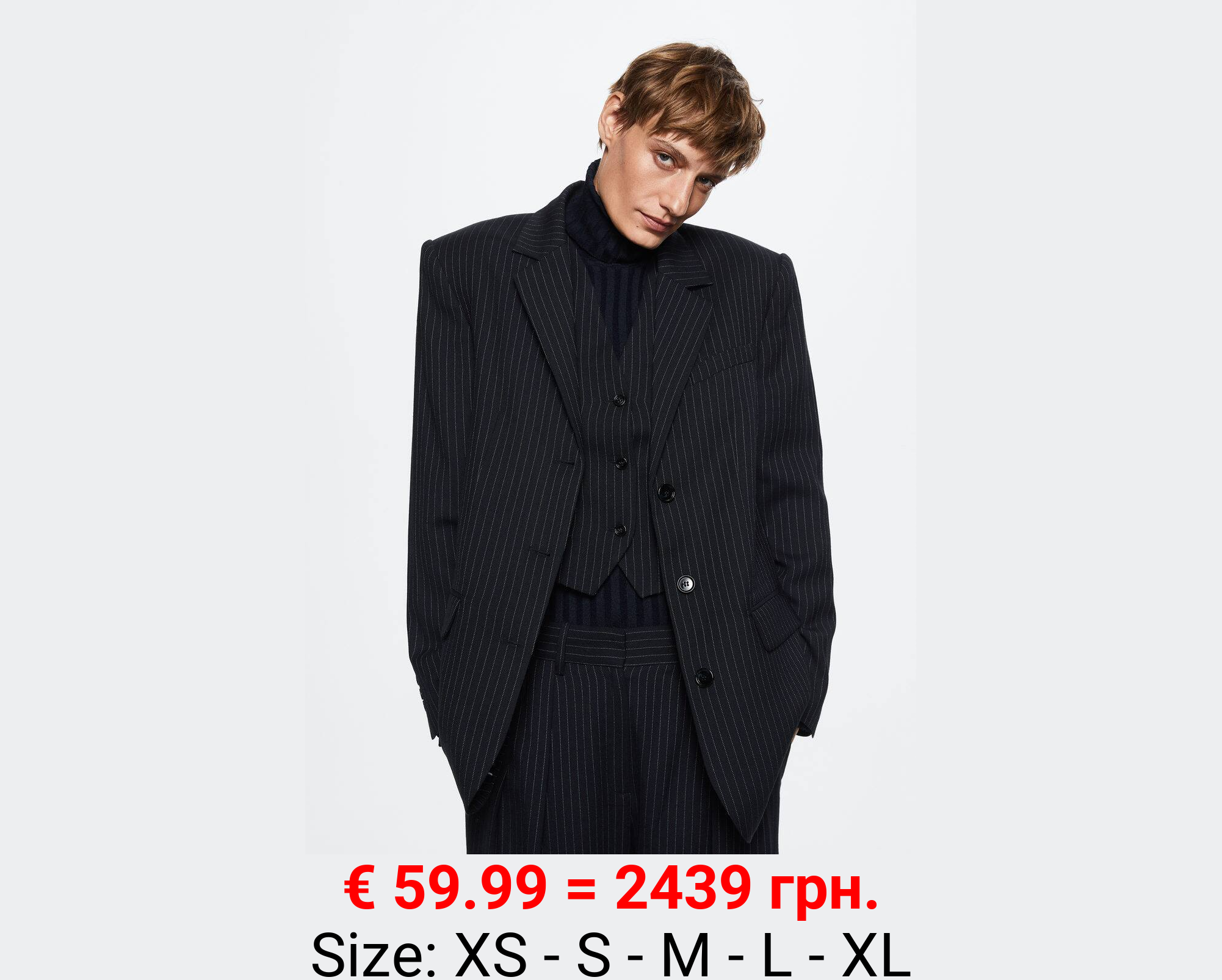 Americana traje lana raya diplomática