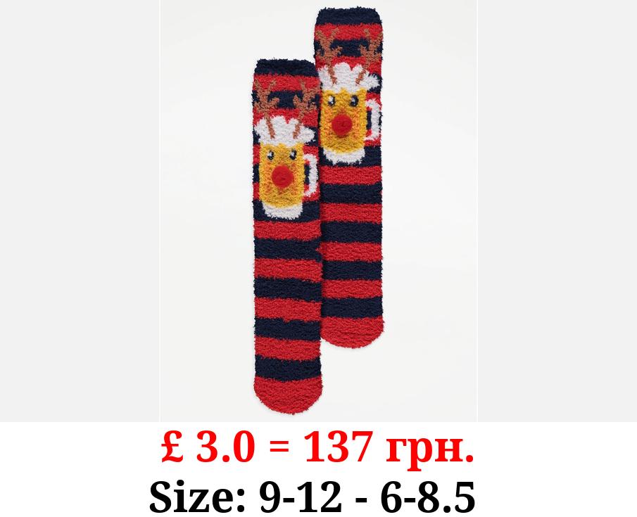 Reinbeer Striped Cosy Christmas Socks