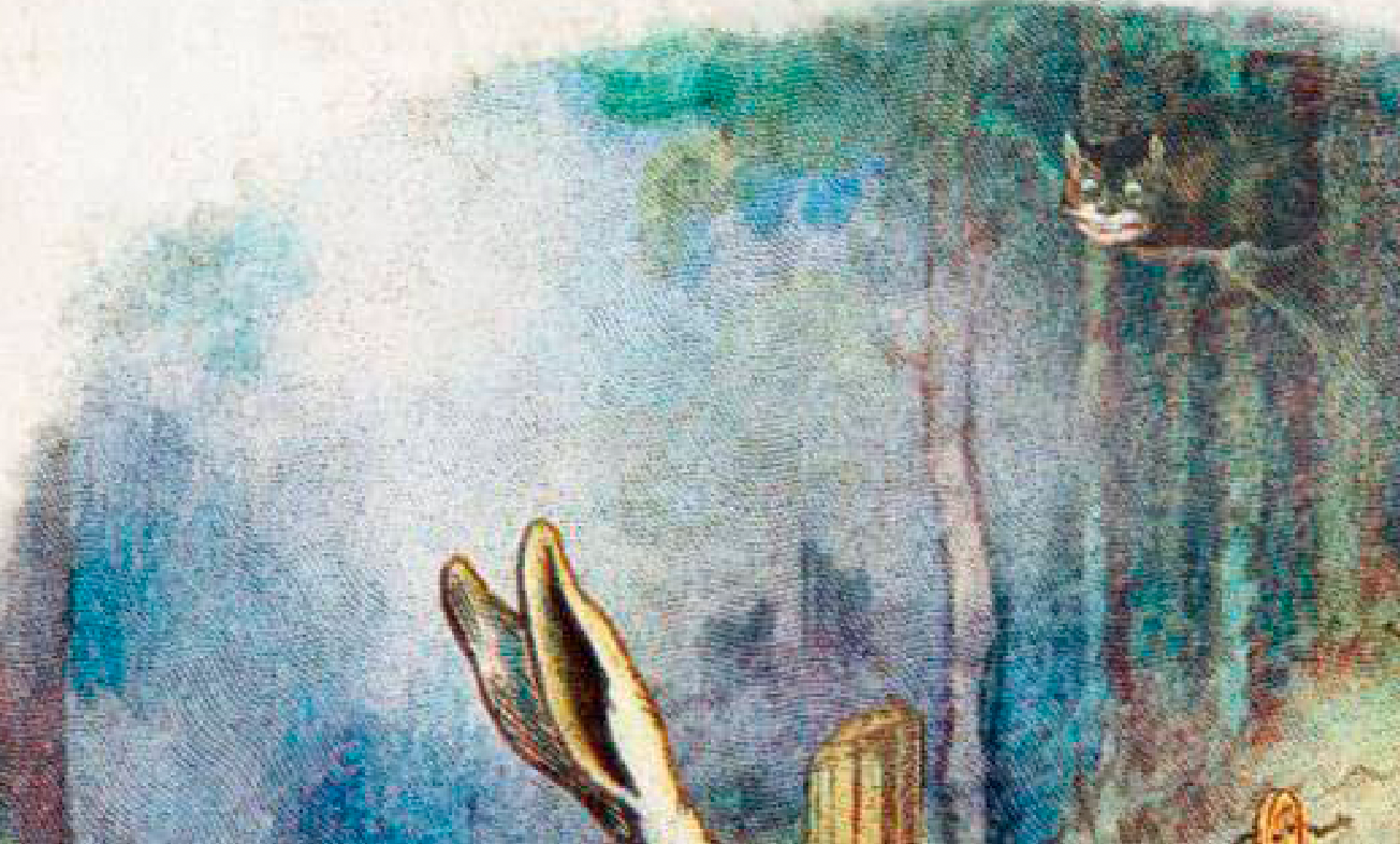 Обложка по мотивам известной сказки Льюиса Кэрролла Алиса в стране чудес