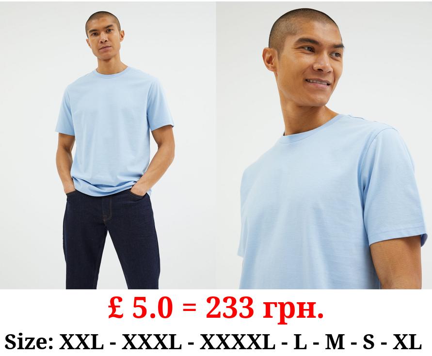 Light Blue Crew Neck T-Shirt