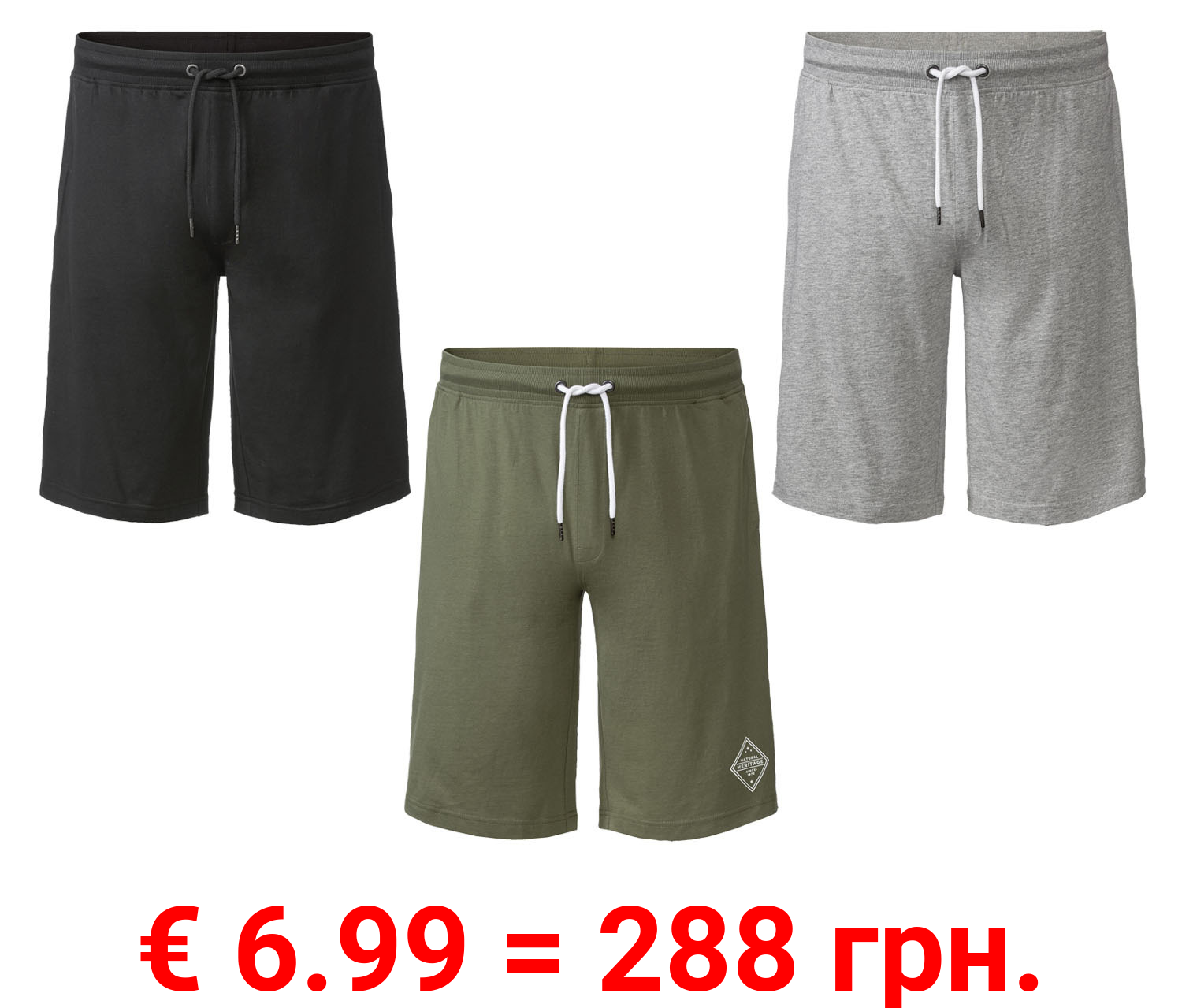 LIVERGY® Herren Bermuda mit seitlichen Eingrifftaschen