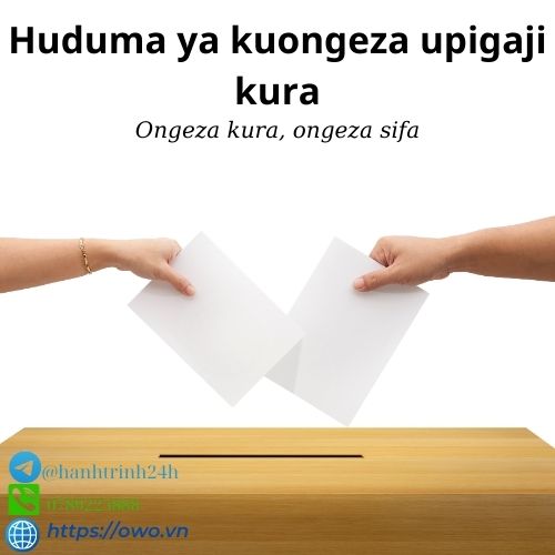 Huduma ya kuongeza upigaji kura: Huduma yetu ya kuongeza upigaji kura inahakikisha sauti yako inasikika, ikiongeza ushiriki na ushawishi katika maamuzi ya kidemokrasia.