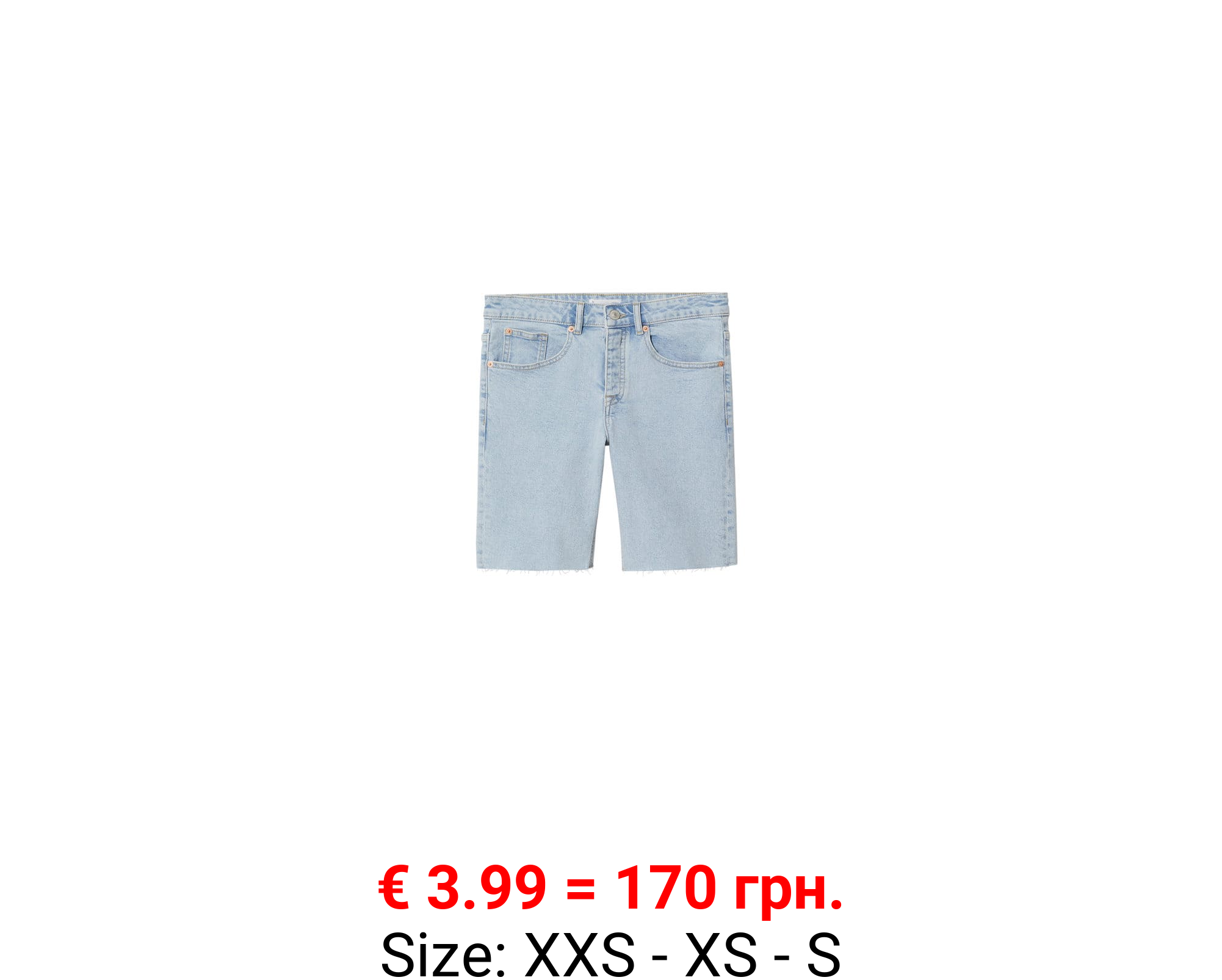 Bermudas denim bajo deshilachado