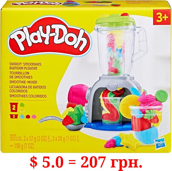 Play-Doh Swirlin' Smoothies Toy Blender Playset, Play Kitchen Appliances, Kids Arts and Crafts Toys for 3 Year Old Girls and Boys and Up