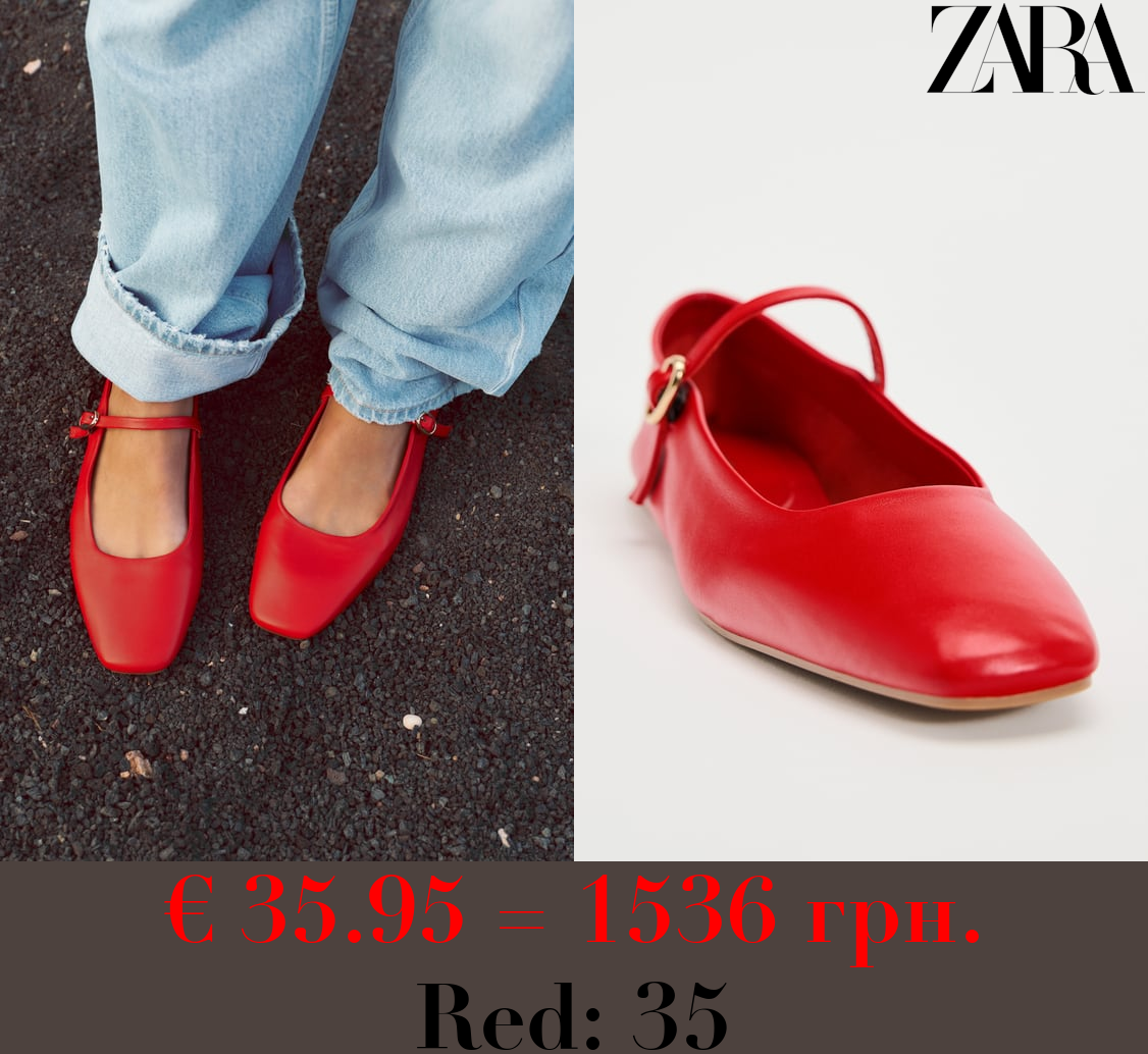 LEATHER BALLET FLATS