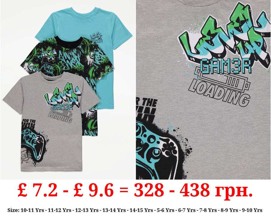 Gamer Graffiti T-Shirts 3 Pack
