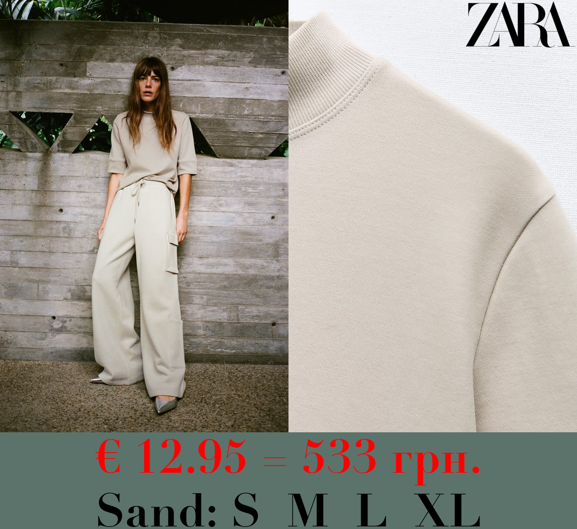 INTERLOCK MOCK NECK T-SHIRT