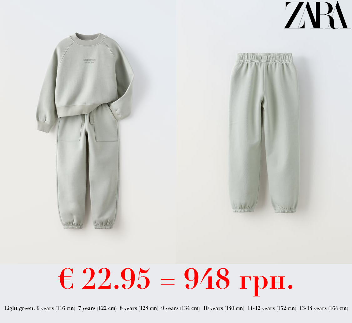 PLUSH SLOGAN HOODIE AND TROUSERS SET