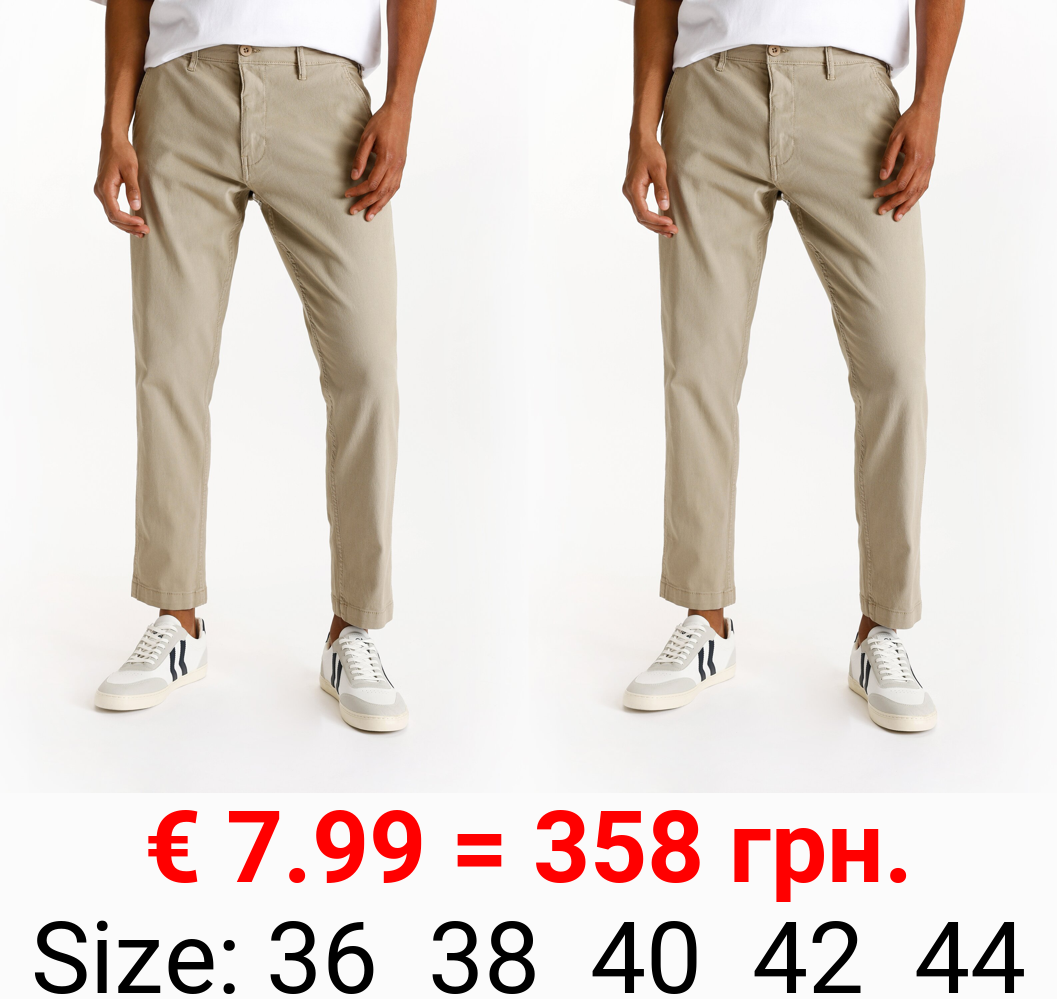 Slim-fit rustic chinos
