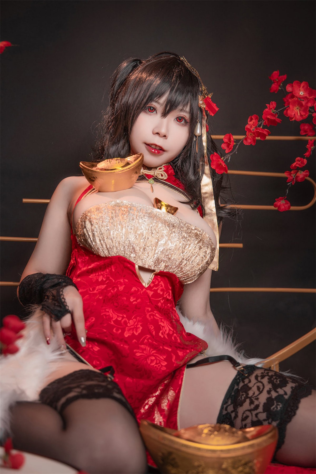 Cosplay 自闭颜球球 无颜小天使wy 碧蓝航线 大凤红旗袍 27