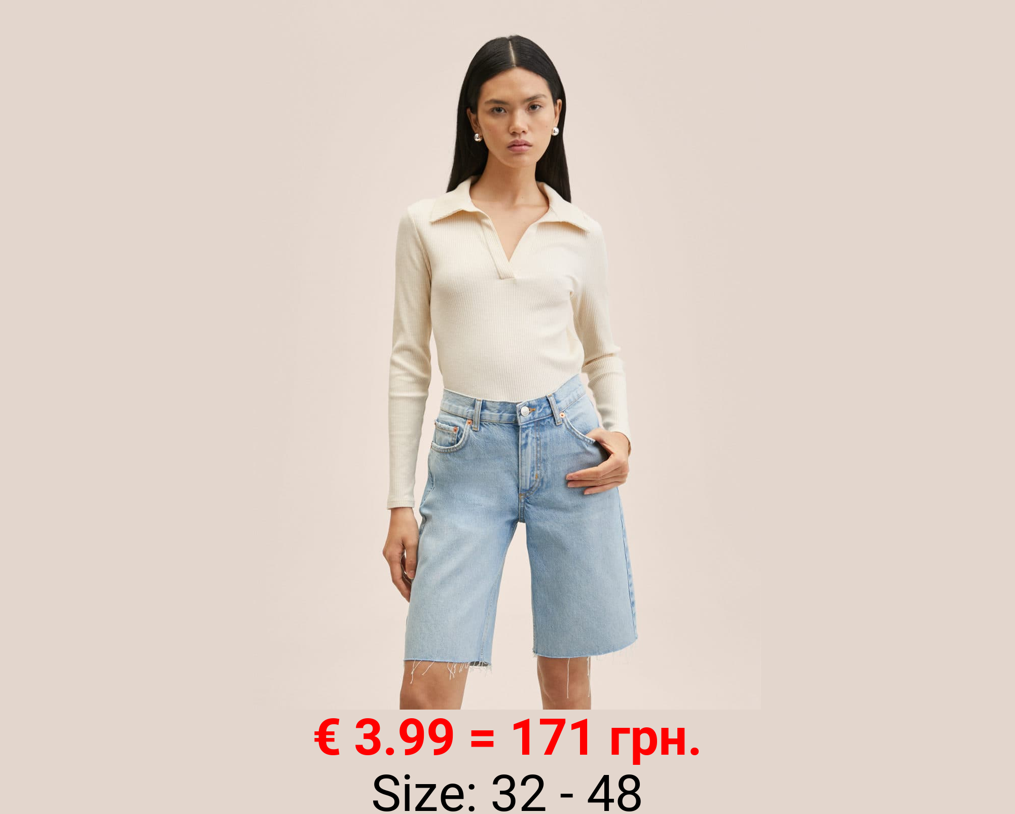 Bermudas vaqueras bajo deshilachado