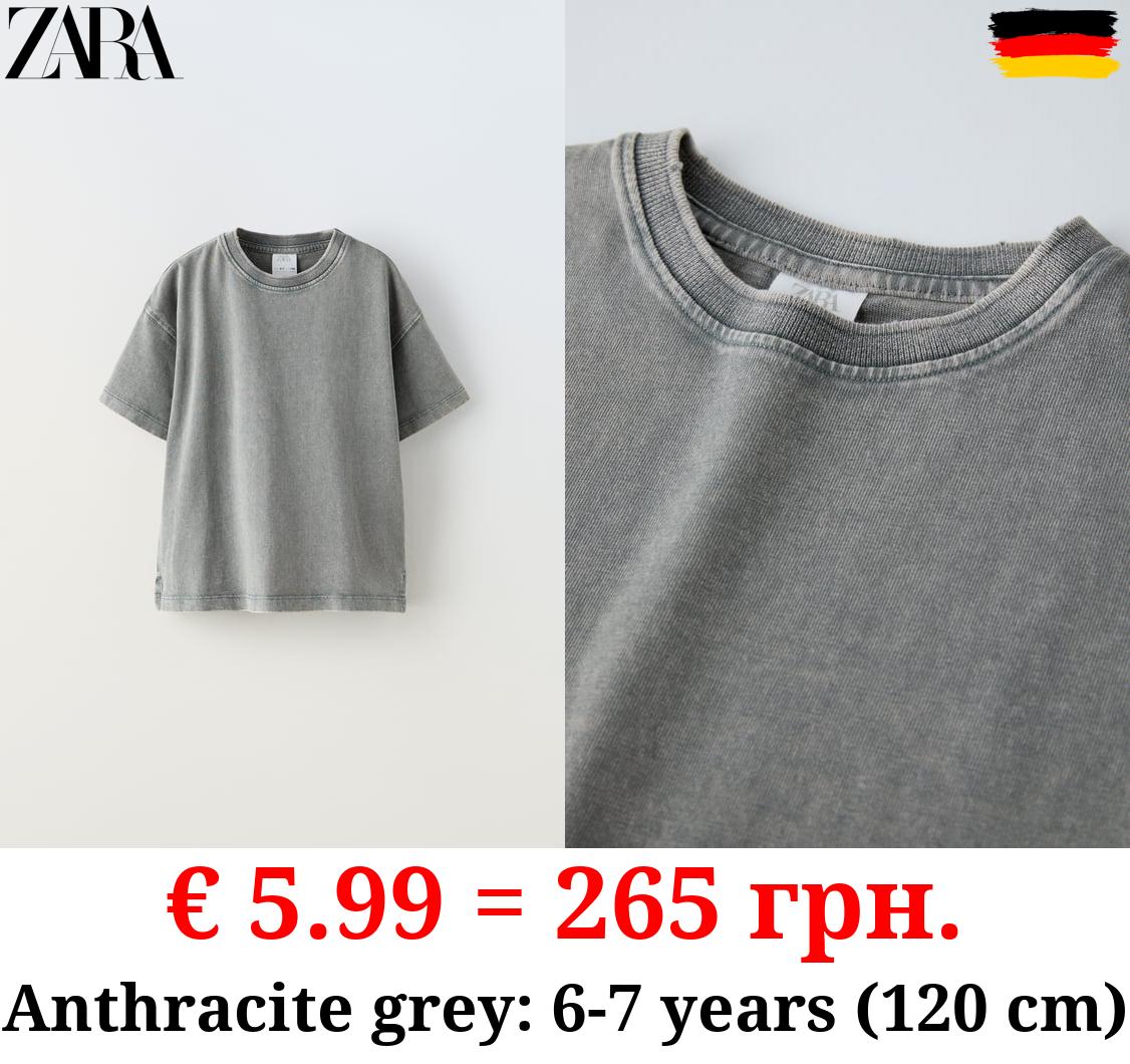 FADED-EFFECT HEAVY WEIGHT T-SHIRT