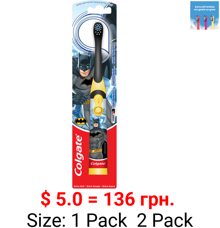 Colgate Kids Battery Powered Toothbrush, Batman