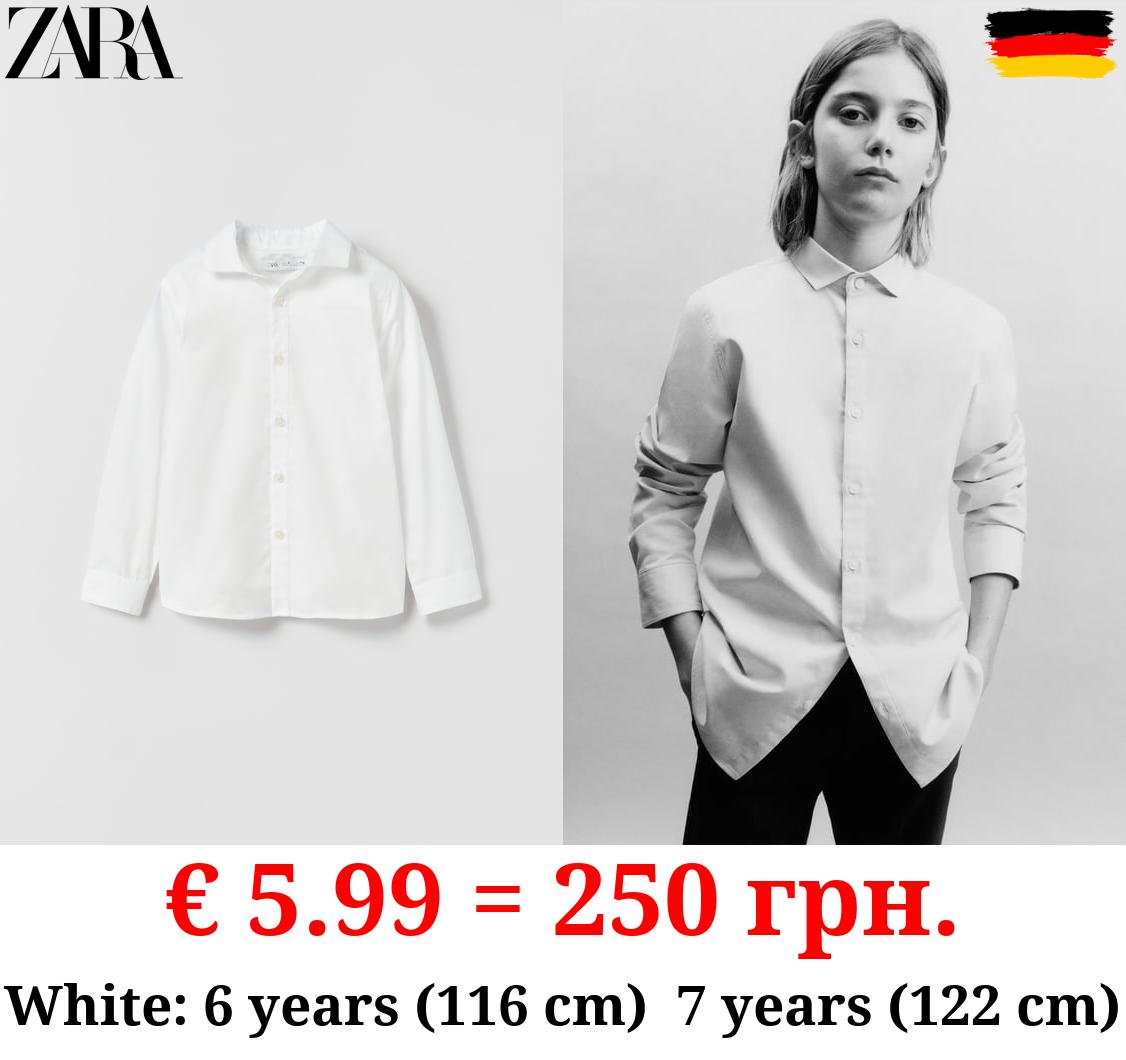 DRESS SHIRT WITH SPREAD COLLAR