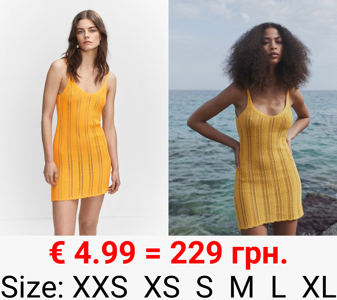 Vestido punto detalle calado