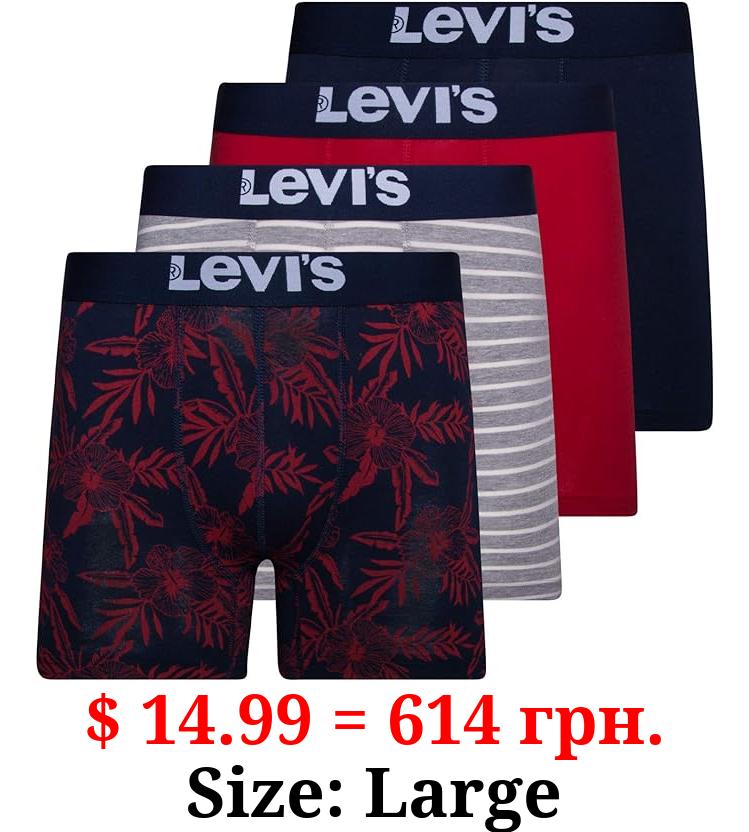 Levi's Mens Boxer Briefs Breathable Stretch Underwear 4 Pack