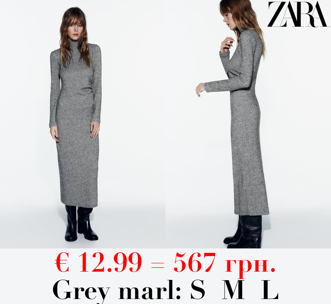 SOFT LONG DRESS WITH GATHERED DETAIL