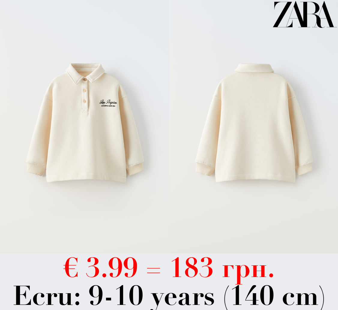 EMBROIDERED POLO SWEATSHIRT