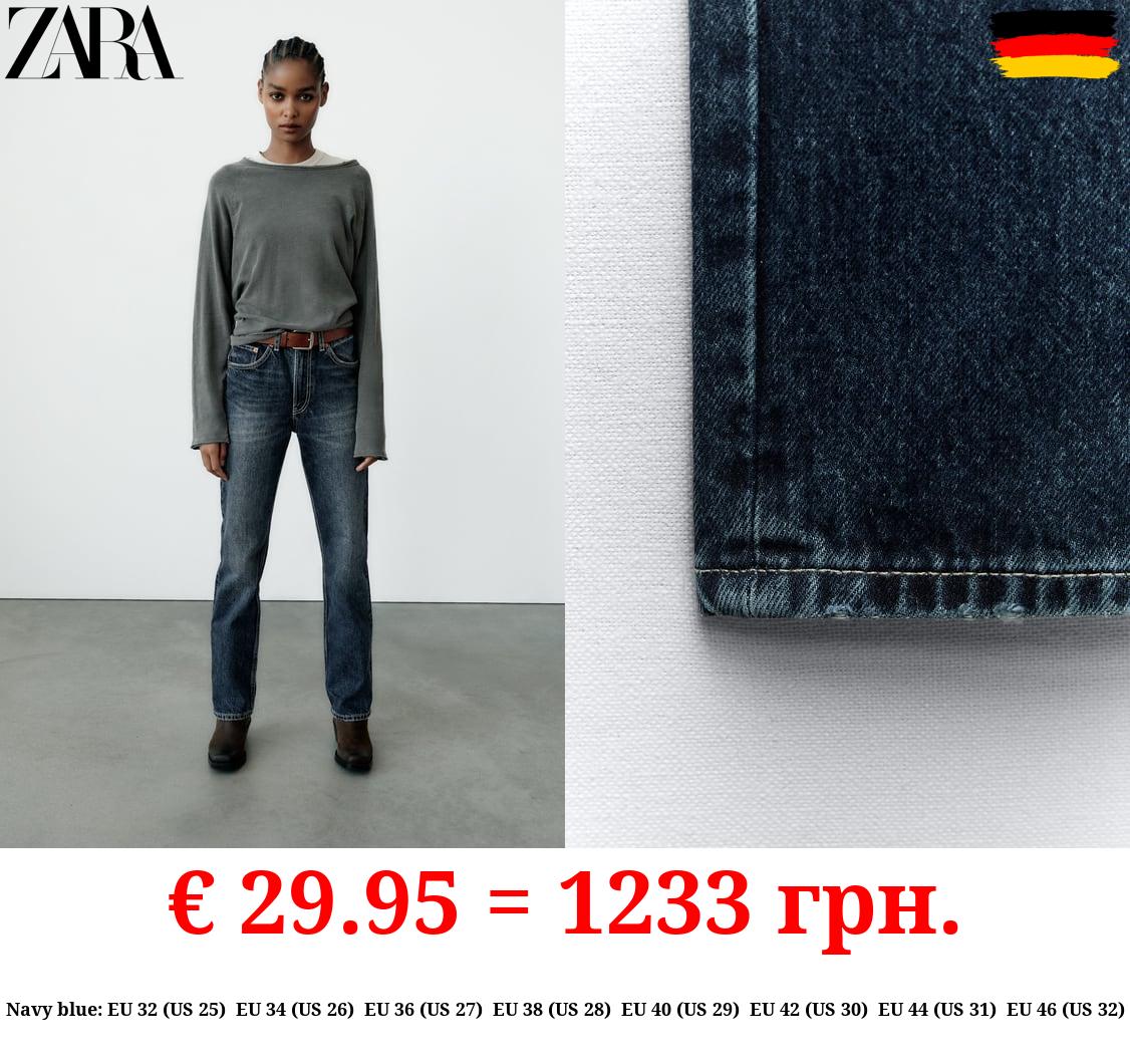 HIGH-RISE STRAIGHT-FIT TRF JEANS