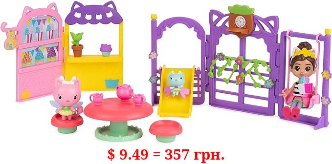 Gabby’s Dollhouse, Kitty Fairy Garden Party, 18-Piece Playset with 3 Toy Figures, Surprise Toys & Dollhouse Accessories, Kids Toys for Girls & Boys 3+