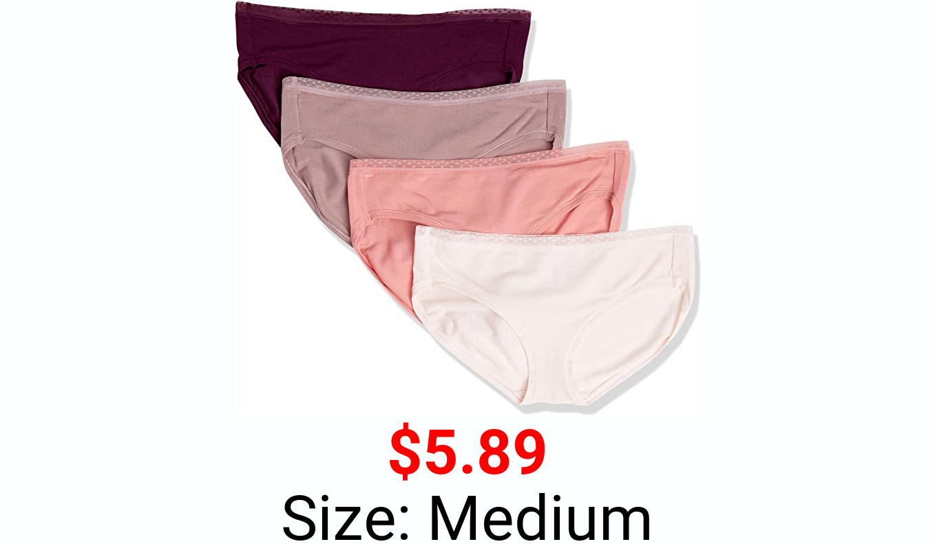 Amazon Essentials Women's 4-Pack Modal Bikini Underwear