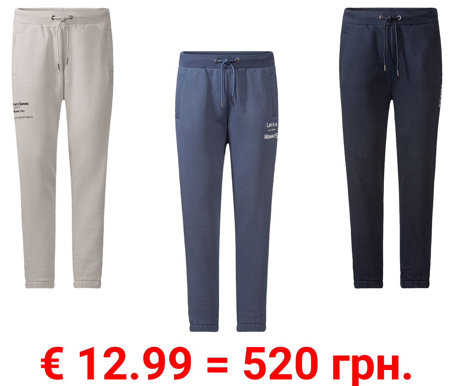 LIVERGY® Herren Sweathose, hoher Baumwollanteil