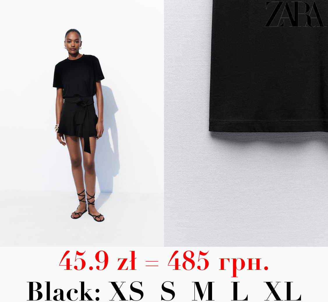 COTTON T-SHIRT WITH ENZYME FINISH