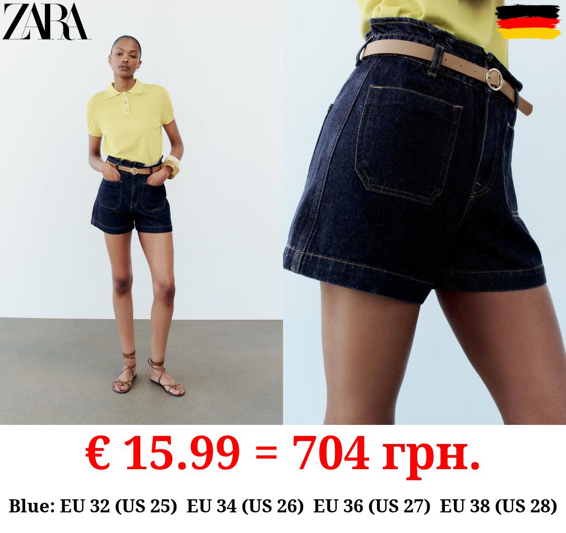 Z1975 BAGGY BELTED BERMUDA SHORTS