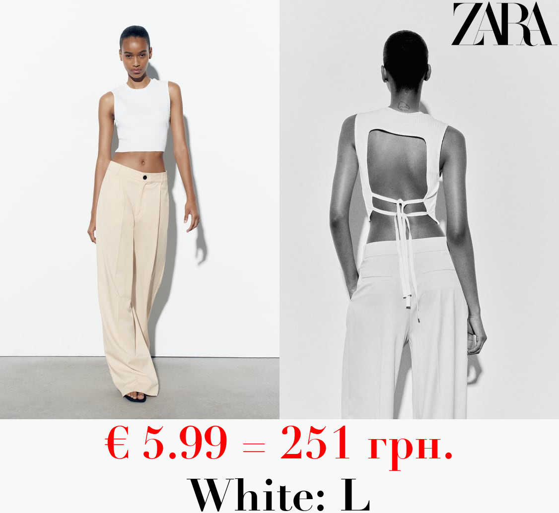 RIBBED TOP WITH OPEN BACK