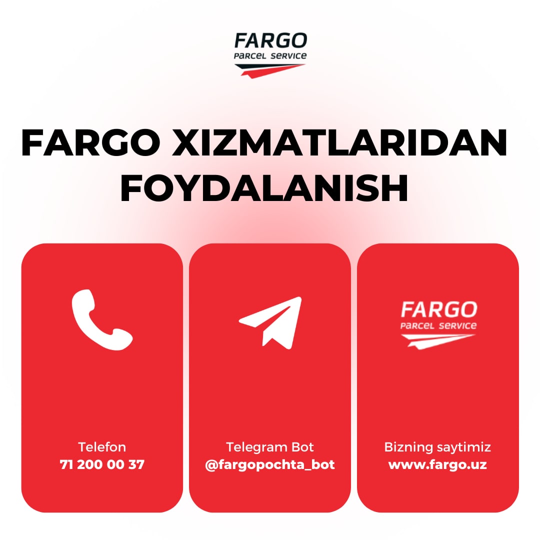 Официальный канал Fargo Parcel Service rasmiy kanali. – Telegram