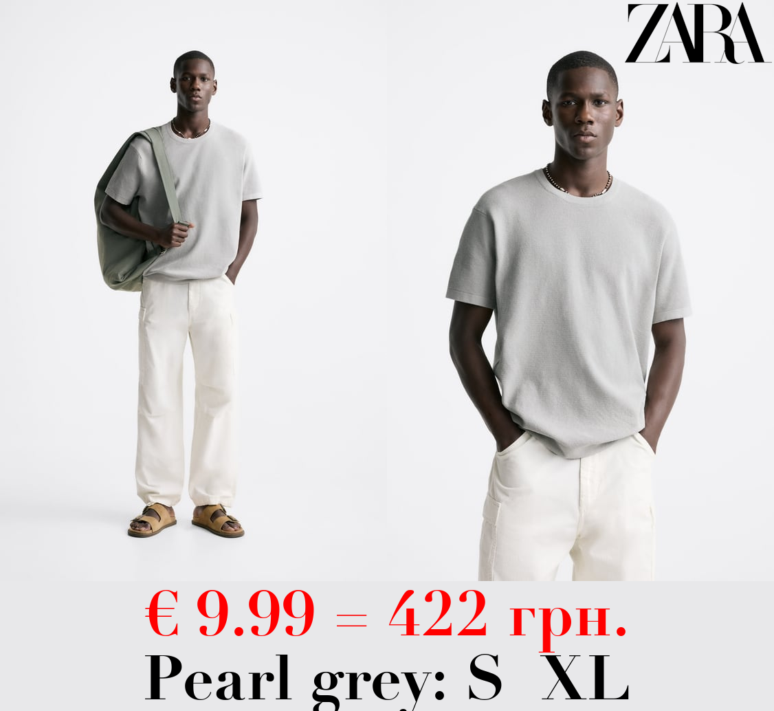 TEXTURED KNIT T-SHIRT