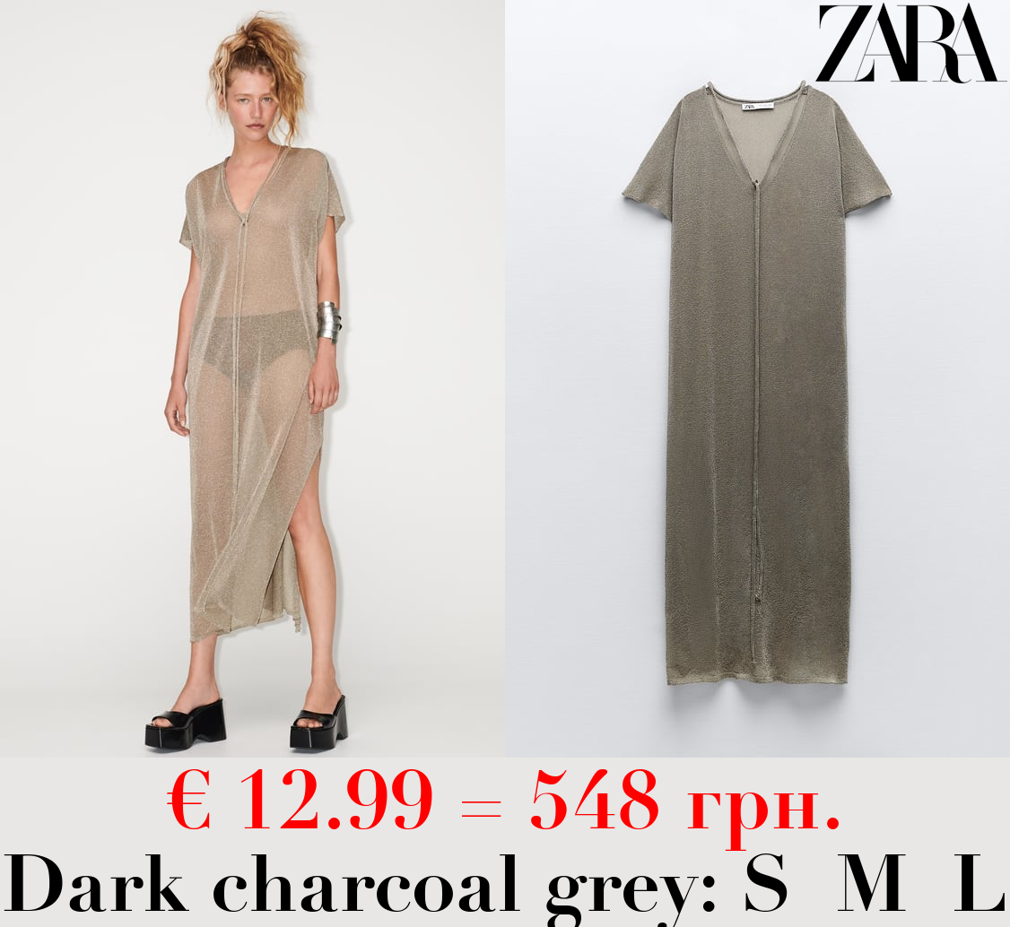 METALLIC THREAD KNIT DRESS