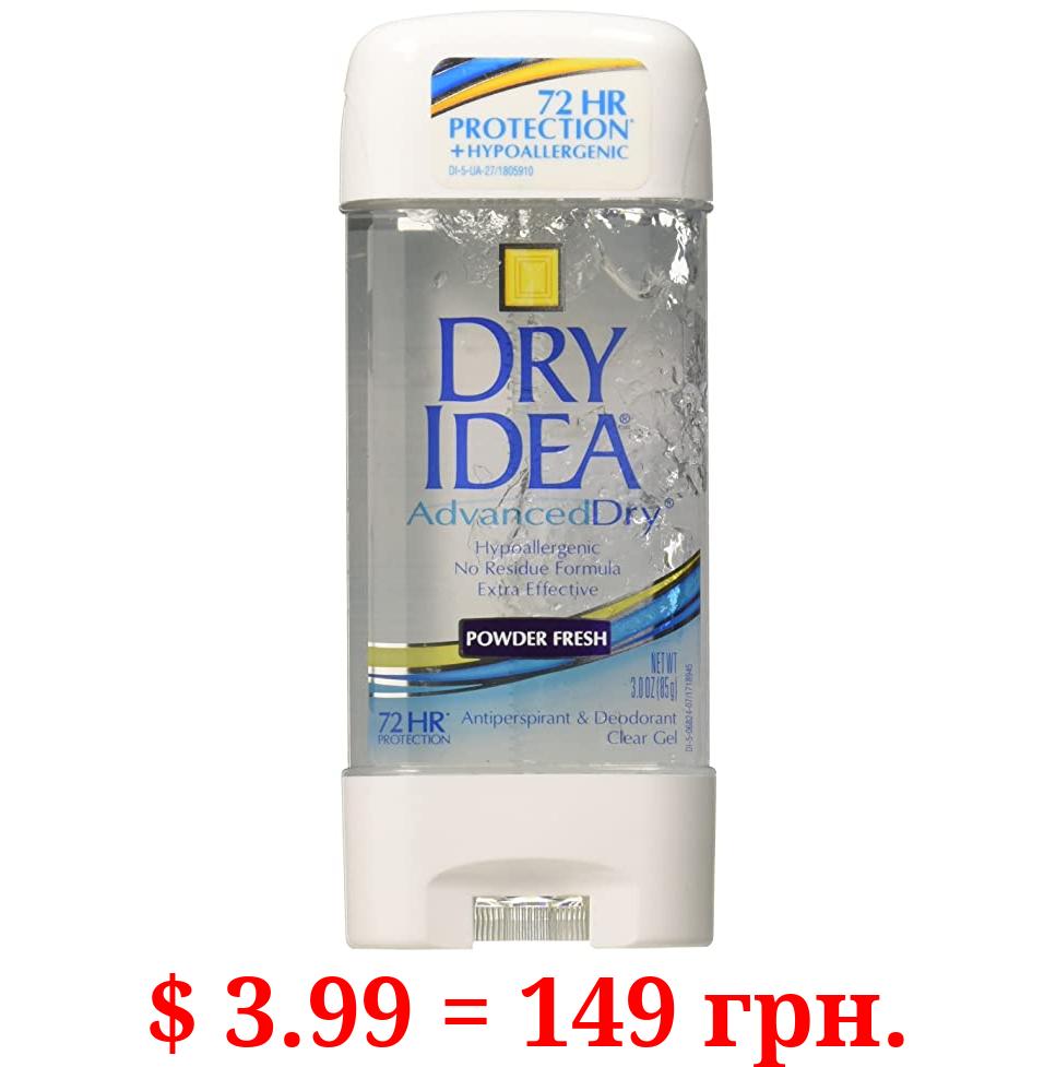 Dry Idea Clear Gel Antiperspirant/Deodorant, Powder Fresh - 3 oz