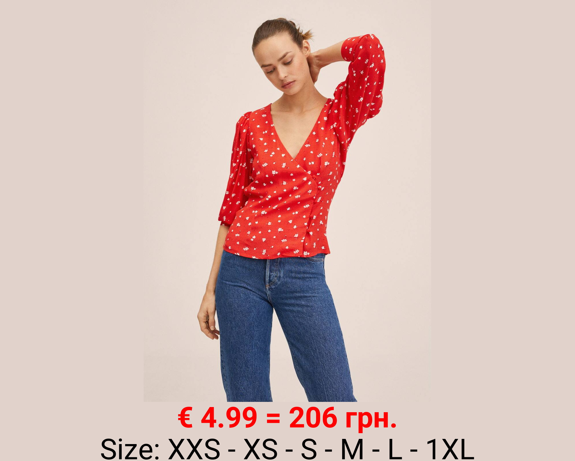 Blusa cruzada botones