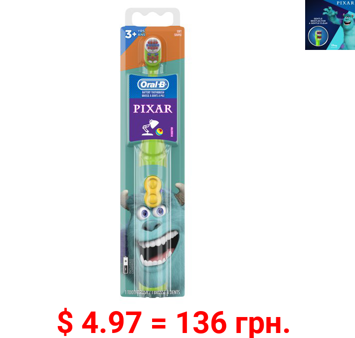 Oral-B Kid's Battery Toothbrush, Pixar Favorites, Soft Bristles