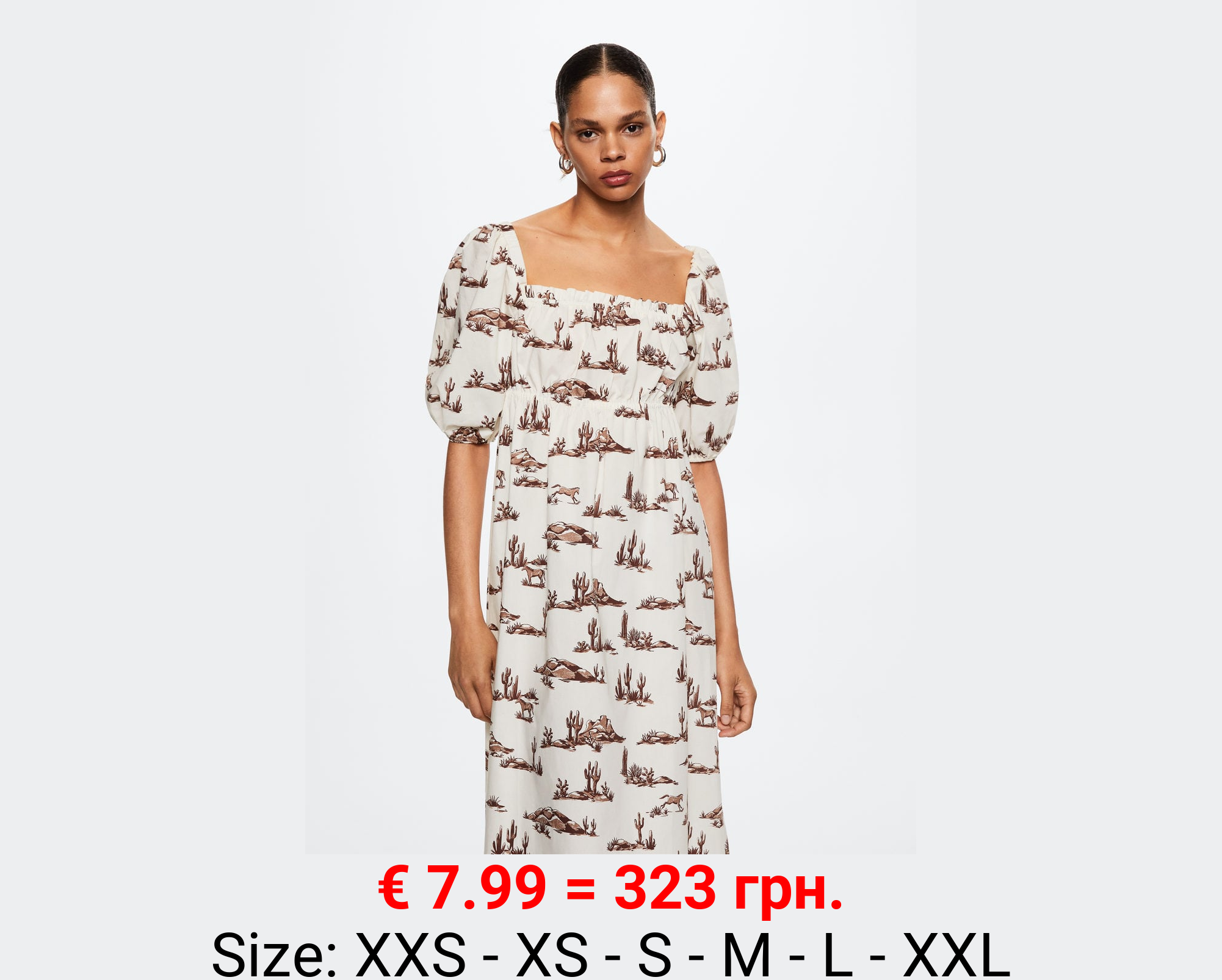 Vestido algodón estampado