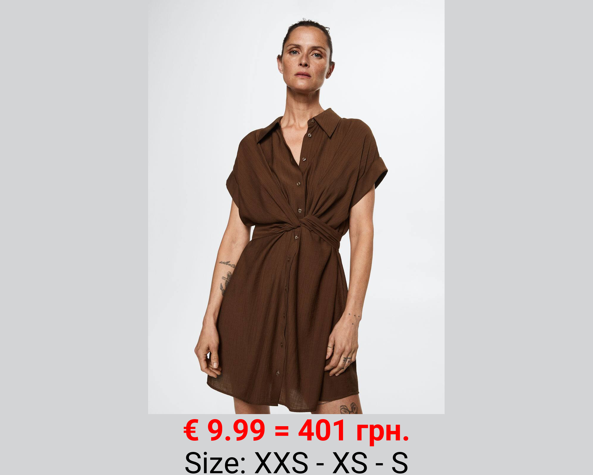 Vestido camisero lazo