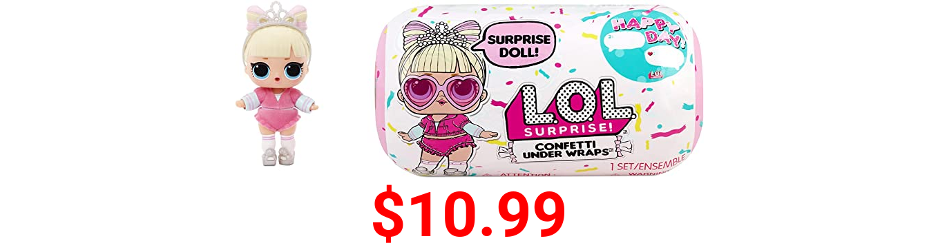 LOL Surprise Confetti Reveal with 15 Surprises Including Collectible Doll with Confetti Pop Fashion Outfits, Accessories - Doll Toy, Gift for Kids, Toys for Girls and Boys Ages 4 5 6 7+ Years Old