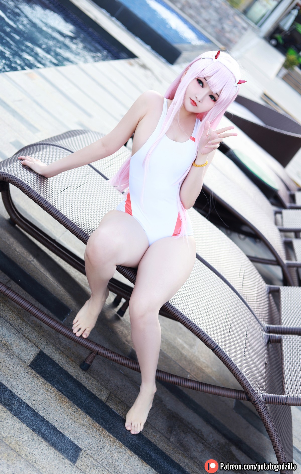 Cosplay Potato Godzilla Zero Two Swimsuit 1