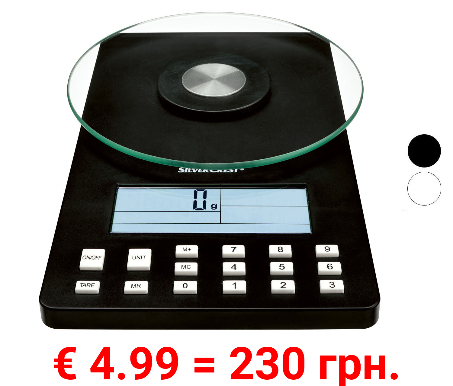 SILVERCREST® KITCHEN TOOLS Nährwert-Analysewaage, großes LC-Display, bis 5 kg