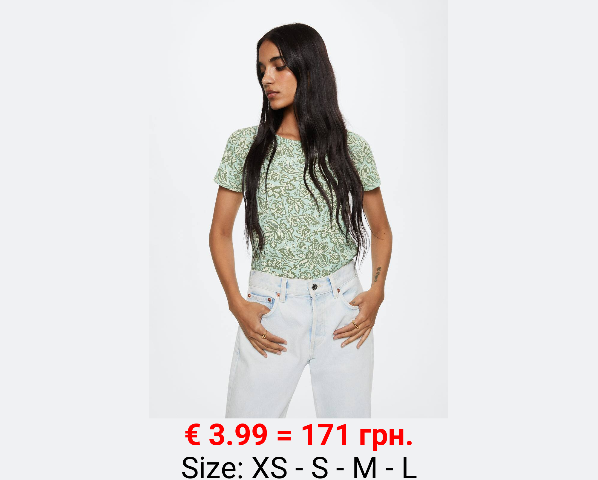 Camiseta estampada logo bordado