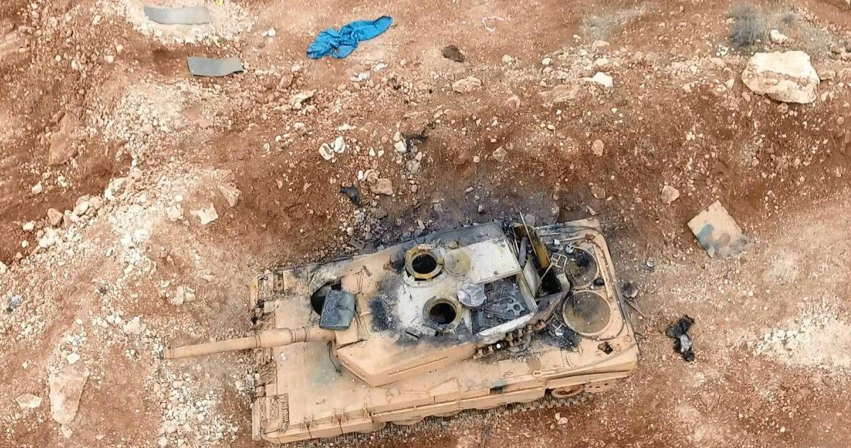 Сгоревший "Леопард" в Сирии