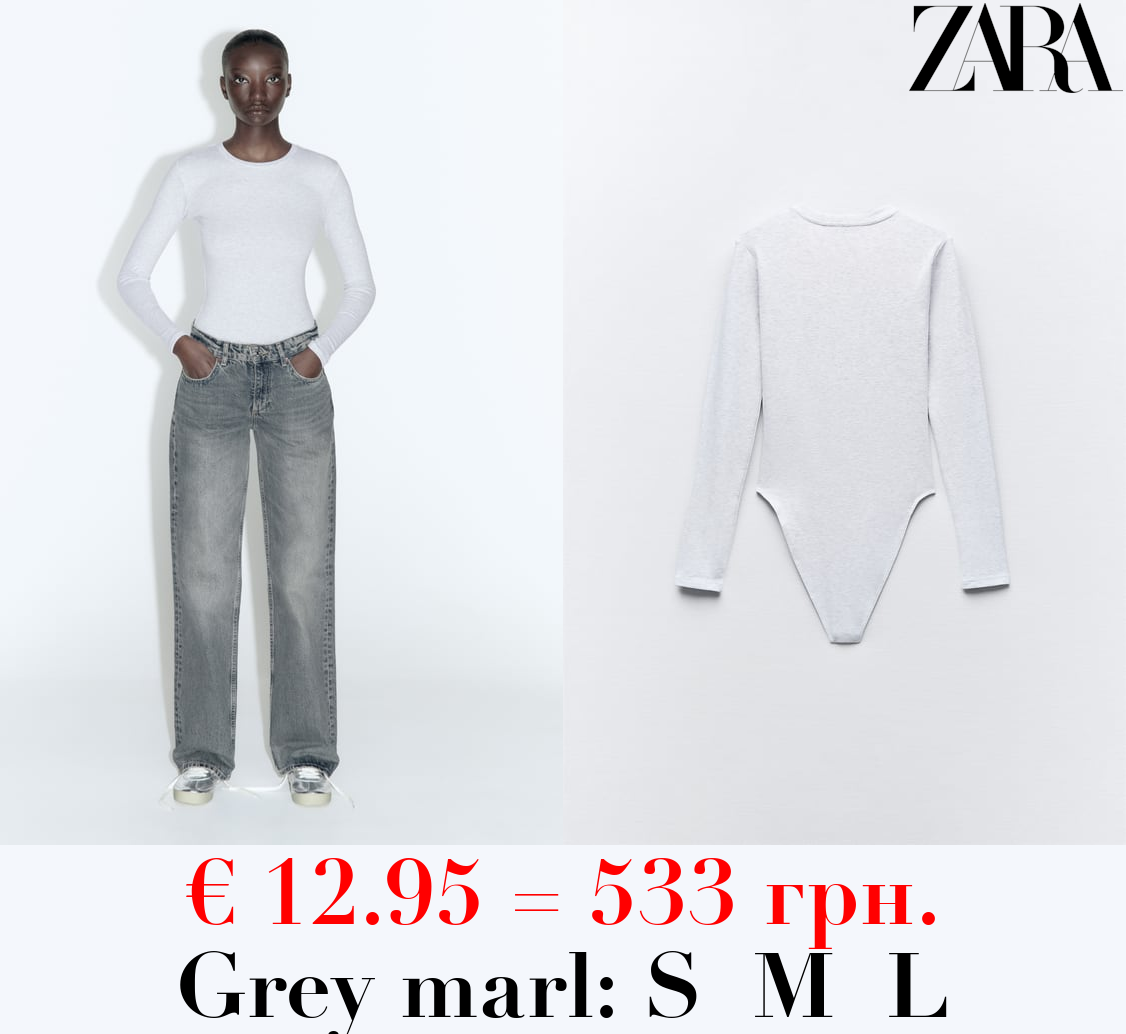 MODAL BODYSUIT WITH LONG SLEEVES