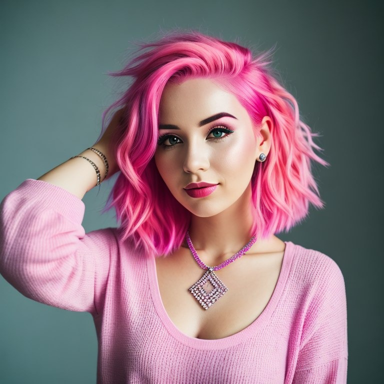 Транс с розовыми волосами