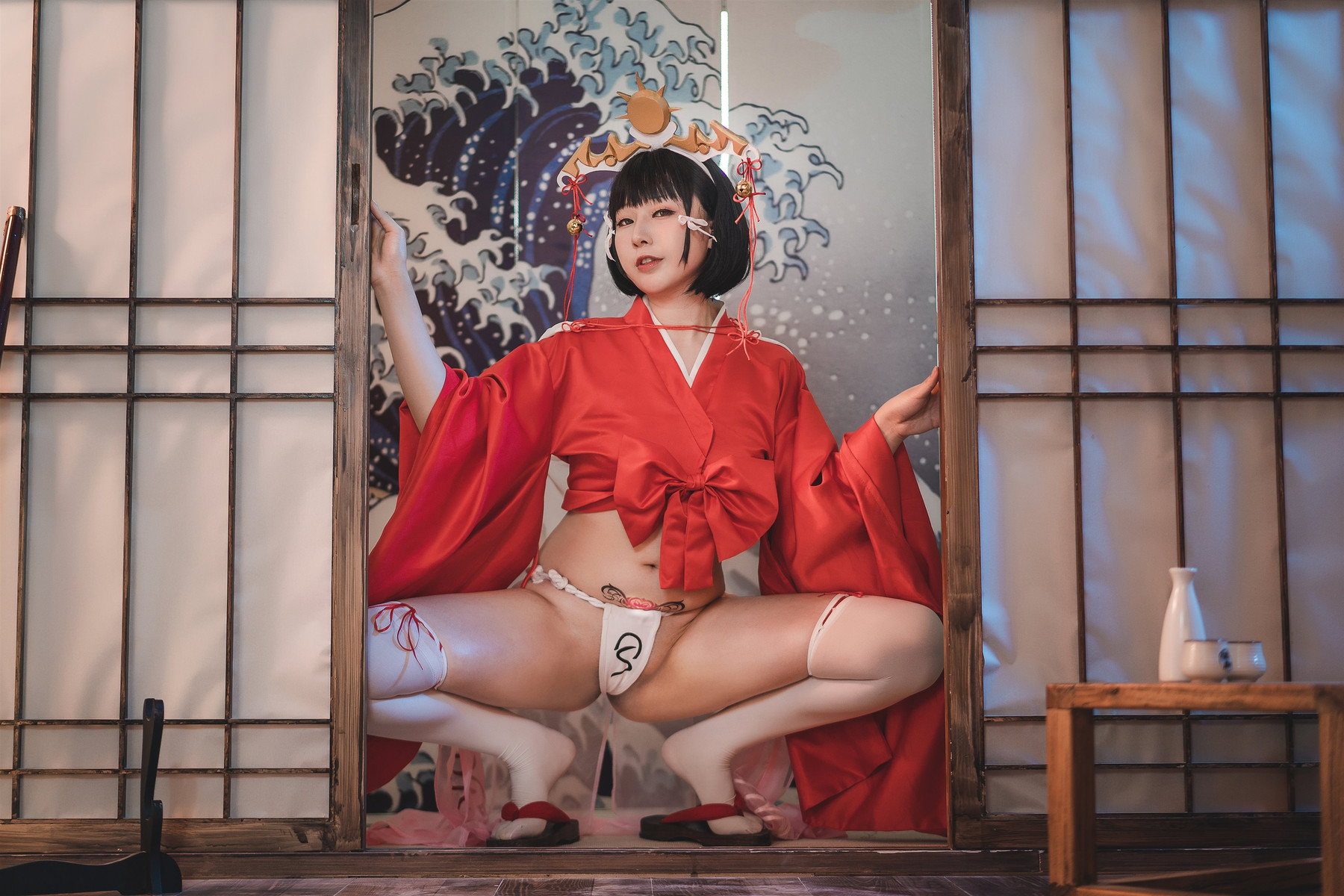 Cosplay 小容仔咕咕咕 黑兽巫女辉夜 13