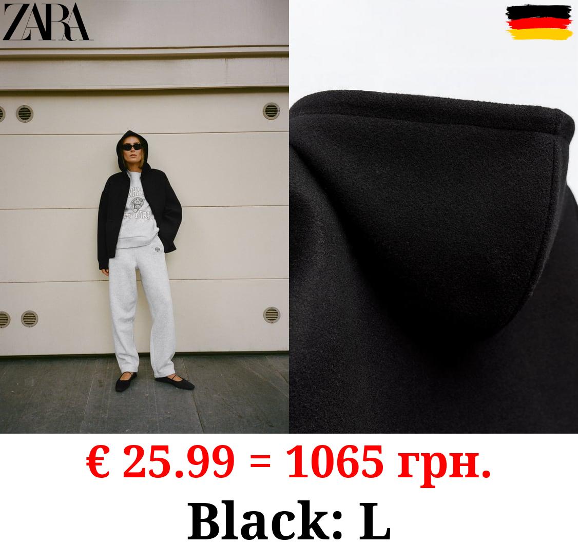 SOFT NEOPRENE-EFFECT BOMBER JACKET