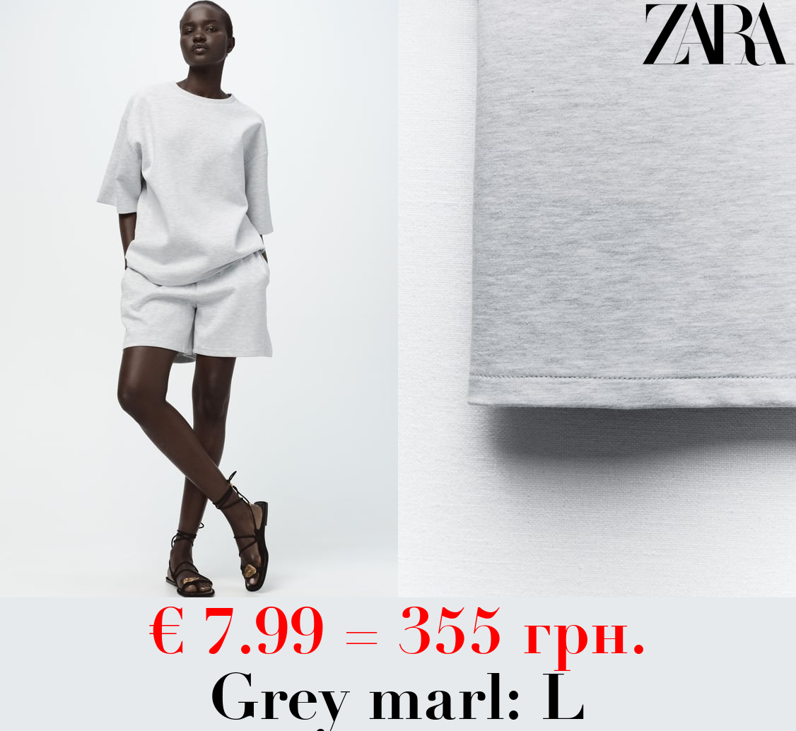 SHORT SLEEVE INTERLOCK SWEATSHIRT